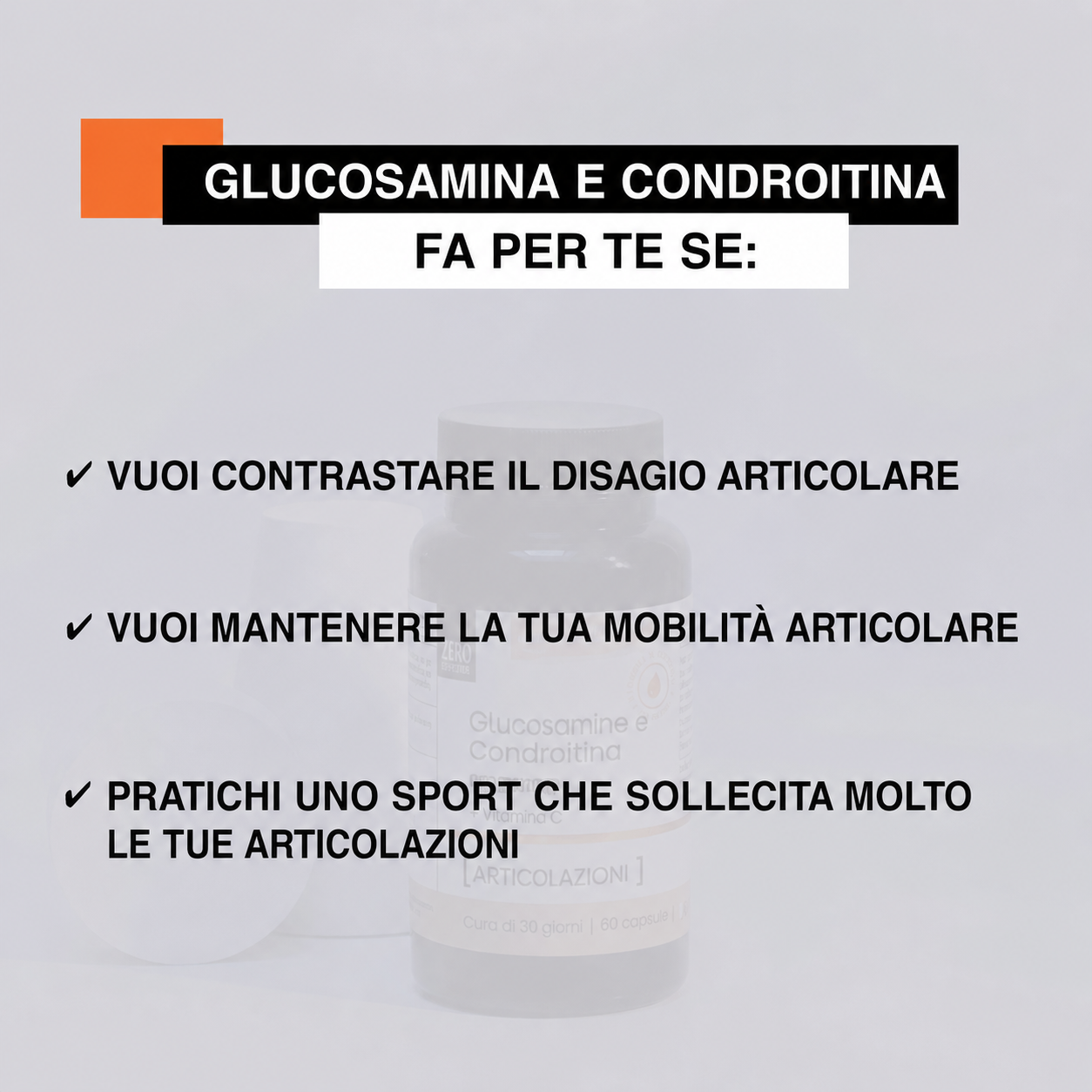 Glucosamina e Condroitina Nat&Form — 60 capsule - per il benessere delle articolazioni, della cartilagine e della mobilità