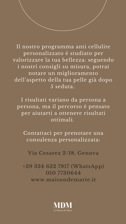 Programma attivo anticellulite a Genova, 10 sedute